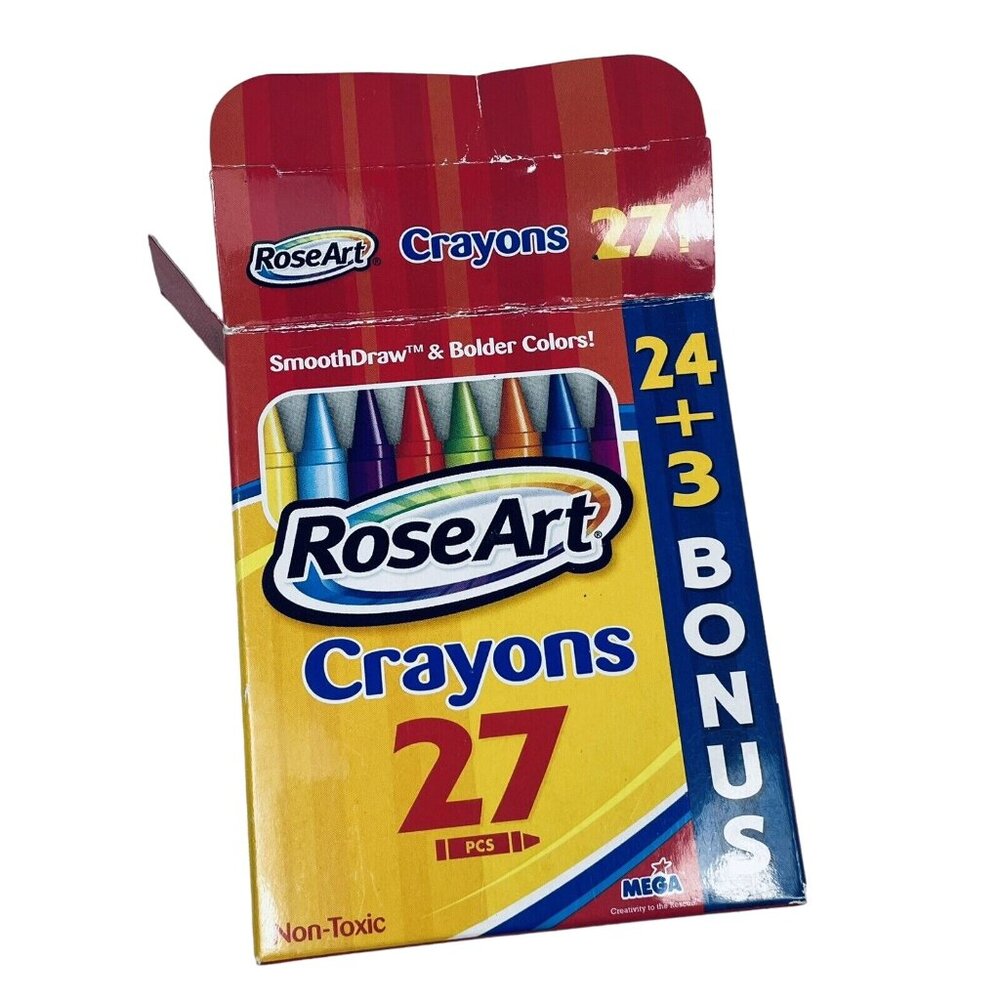 RoseArt Mega Crayons Bonus 27  Smooth Draw Color Discontinued Rose Art - Picture 8 of 14